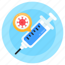 virus inoculation, virus vaccination, virus immunization, injection, vaccination