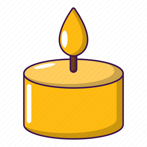 Candle, cartoon, decoration, fire, flame, light, object icon - Download on Iconfinder