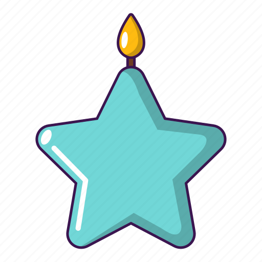 Candle, cartoon, fire, flame, light, object, star icon - Download on Iconfinder