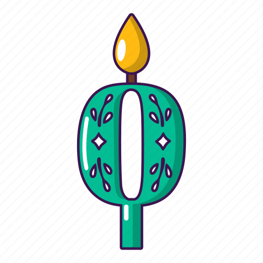 Candle, cartoon, fire, flame, light, numbering, object icon - Download on Iconfinder