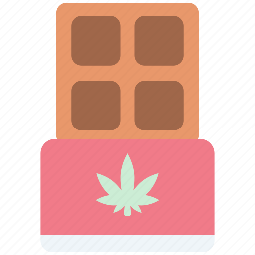 Chocolate, cannabis, cbd, cannabidiol, snack icon - Download on Iconfinder