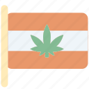 flag, marijuana, weed, cannabis, leaf