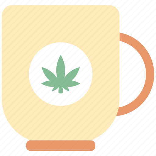 Mug, cannabis, cannabidiol, tea, hot drink icon - Download on Iconfinder