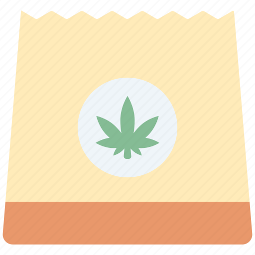 Bag, paper bag, cannabis, cannabidiol, marijuana, package icon - Download on Iconfinder