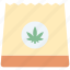 bag, paper bag, cannabis, cannabidiol, marijuana, package 