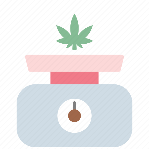 Scale, weight, cannabis, cannabidiol, marijuana, weed, leaf icon - Download on Iconfinder
