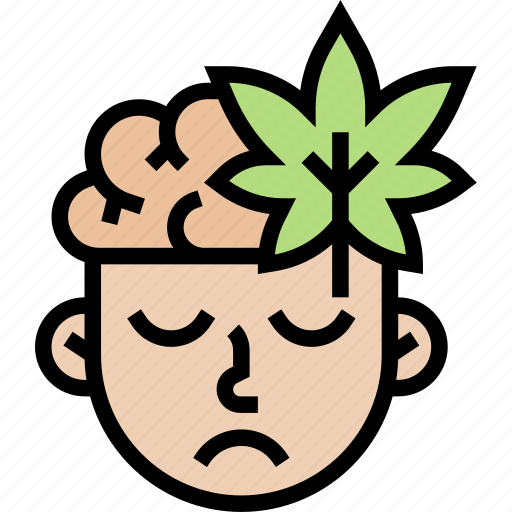 Depression, mental, cannabis, treatment, health icon - Download on Iconfinder