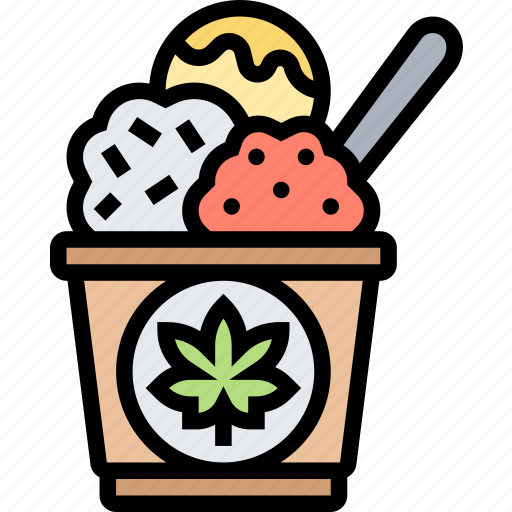 Ice, cream, marijuana, dessert, sweet icon - Download on Iconfinder