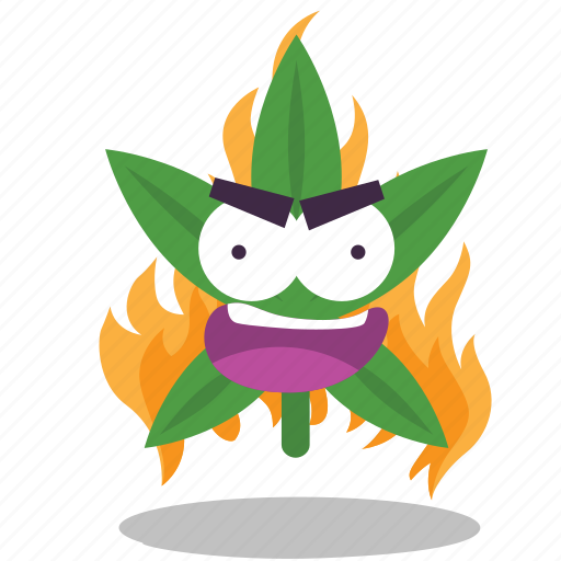 Angry, cannabis, fire, marijuana, weed icon - Download on Iconfinder
