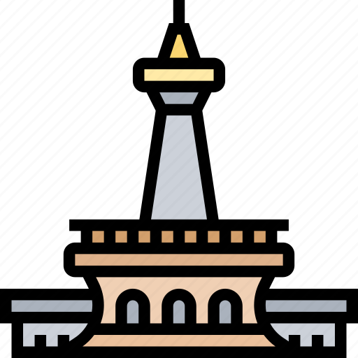 Jakarta, indonesia, national, monument, tower icon - Download on Iconfinder