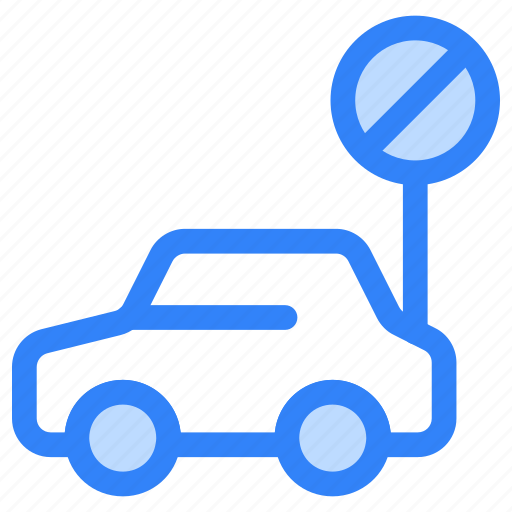 Car, vehicle, automobile, transportation, no, parking, block icon - Download on Iconfinder