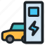 car, vehicle, automobile, transportation, station, electric, ev, power 