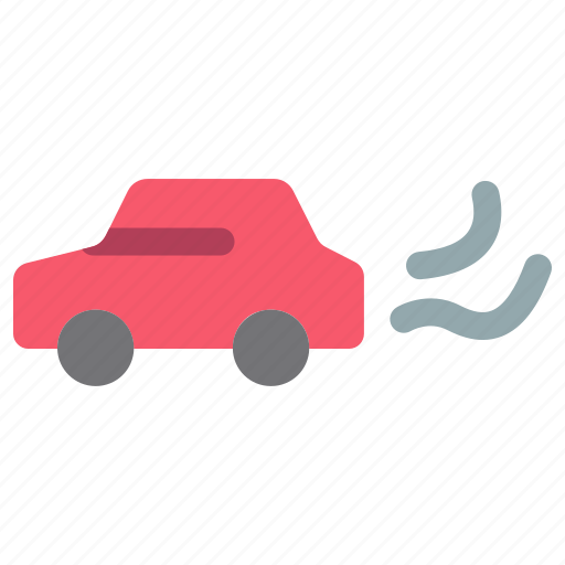 Car, vehicle, automobile, transportation, smoke, pollution icon - Download on Iconfinder