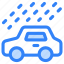 car, vehicle, automobile, transportation, rain, raining, weather