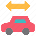 car, vehicle, automobile, transportation, way, arrows, route, enroute