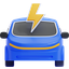 electric car, power issue, blue car, charging problem, power, electrical malfunction, energy symbol, transportation 