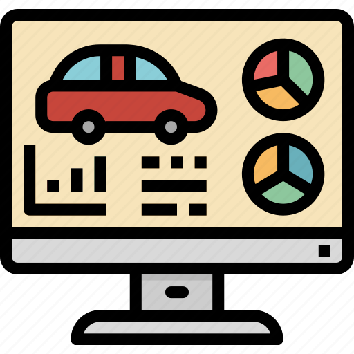 Automobile, car, monitor, screen, transport, transportation, vehicle icon - Download on Iconfinder