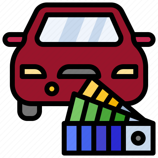 Palette, car, repair, painting icon - Download on Iconfinder
