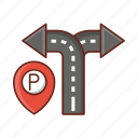 direction, road, parking, location, map