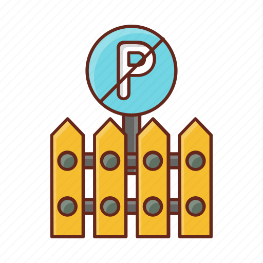 Fence, boundary, nopark, safety, protection icon - Download on Iconfinder