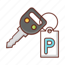key, car, vehicle, parking, keychain