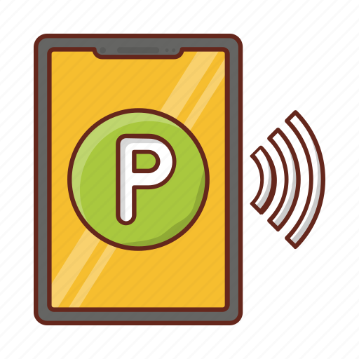 Parking, mobile, phone, online, signal icon - Download on Iconfinder