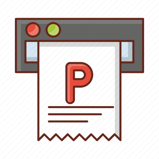 Parking, slip, printer, receipt, bill icon - Download on Iconfinder