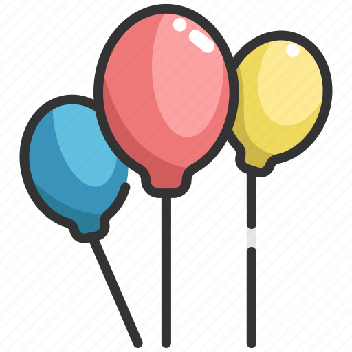Balloons, birthday, celebration, decoration, new year, party icon - Download on Iconfinder