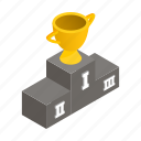 champion, cup, first, gold, isometric, sport, winner