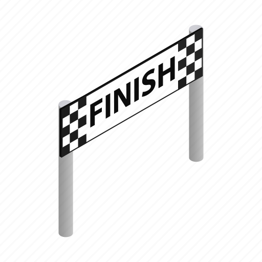 Champion, finish, formula, isometric, road, speed, sport icon - Download on Iconfinder