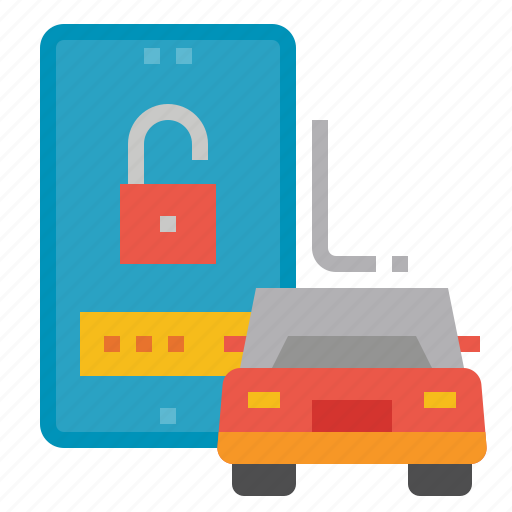 Lock, control, car, smartphone, key icon - Download on Iconfinder