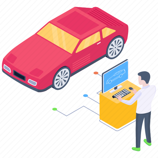 Car repair, auto repair, auto service, automobile repair, car monitoring illustration - Download on Iconfinder