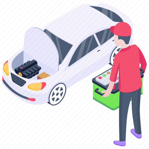 Car battery, auto battery, rechargeable battery, vehicle battery, automotive battery illustration - Download on Iconfinder