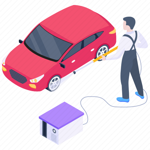 Auto wash, car wash, car cleaner, car workshop, car service illustration - Download on Iconfinder