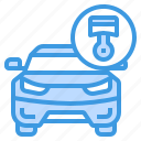 piston, cylinder, car, vehicle, automobile