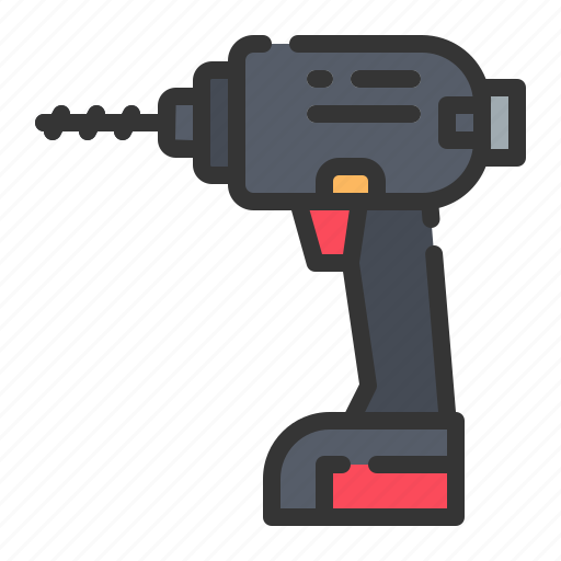 Drill, construction, equipment, tool, drilling icon - Download on Iconfinder