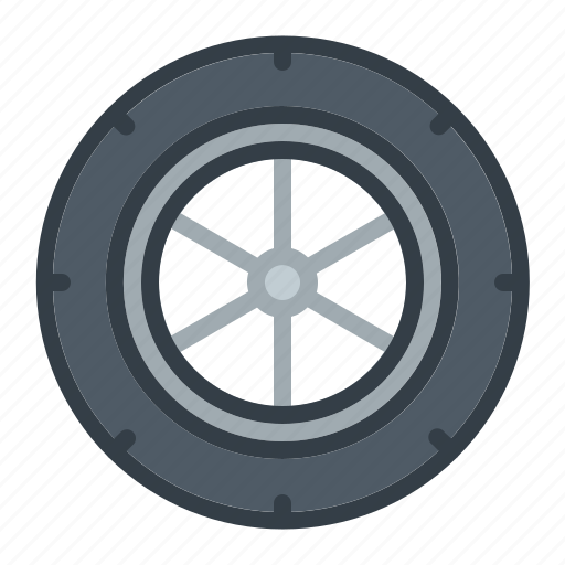 Wheel, alloy, car, vehicle, rubber icon - Download on Iconfinder