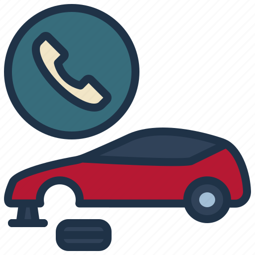 Garage, car, telephone, contact, service icon - Download on Iconfinder