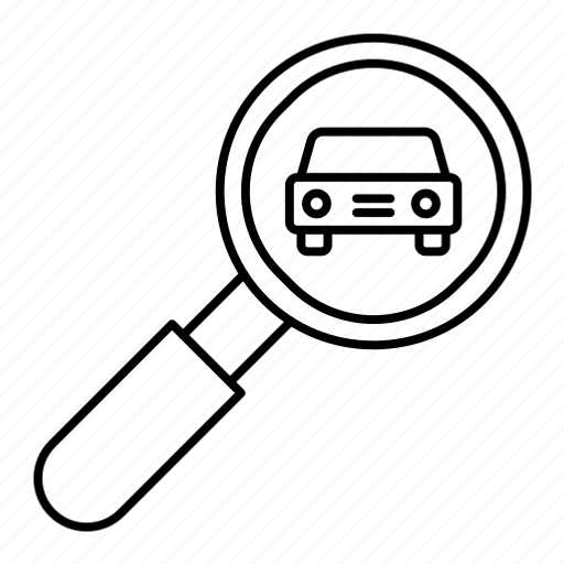 Search, automobile, car, magnifying glass icon - Download on Iconfinder