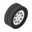 isometric, race, rim, tire, truck, tyre, wheel 