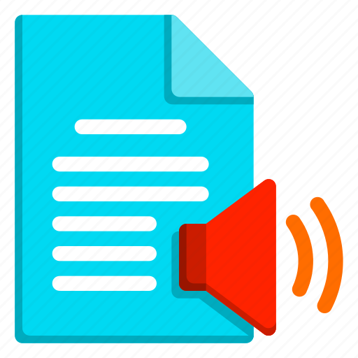 Aloud, paper, read, speaker, text icon - Download on Iconfinder