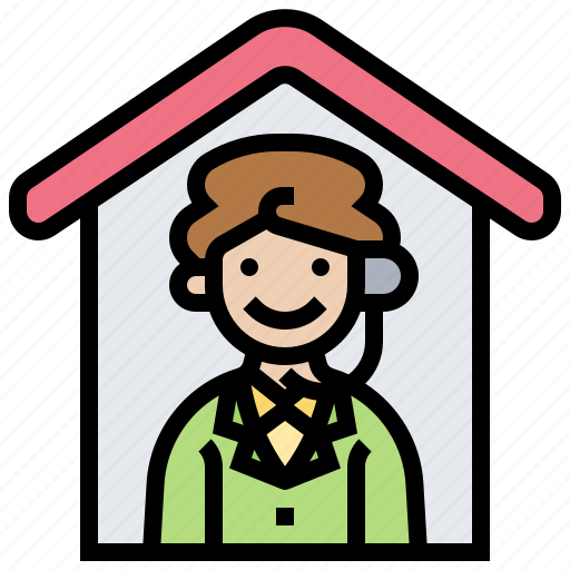 Assistant, consultant, home, service, support icon - Download on Iconfinder