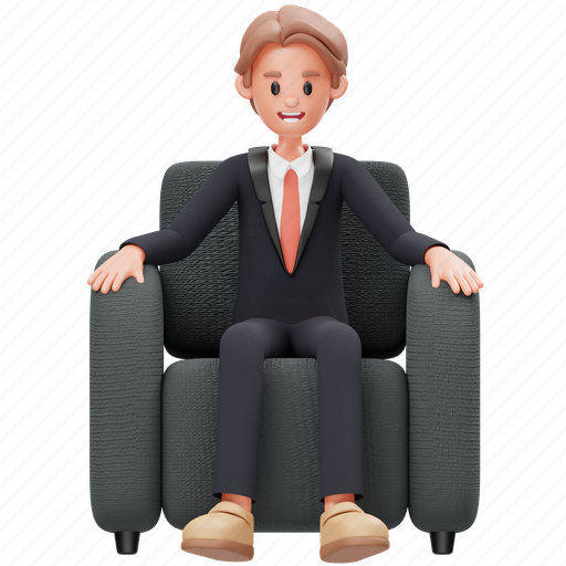 Sitting, career man, business, character, expression, gesture, businessman icon - Download on Iconfinder