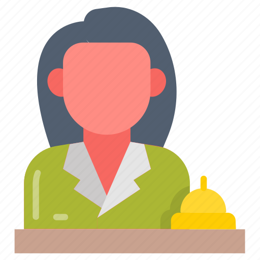 Receptionist, telephonist, secretary, assistant, counter, girl icon - Download on Iconfinder