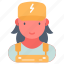 electrician, linewoman, wire, woman, engineer, electrical 