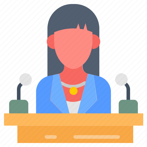 Politician, leader, stateswoman, senator, assembly, person icon - Download on Iconfinder