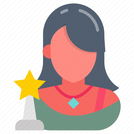 Actress, film, star, artist, heroine, comedian, award icon - Download on Iconfinder