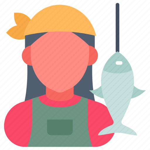 Fisher, fisherwoman, fishwife, professional, hobby icon - Download on Iconfinder