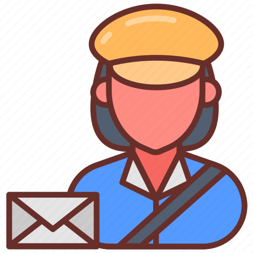 Post, woman, mailwoman, messenger, special, postal, worker icon - Download on Iconfinder