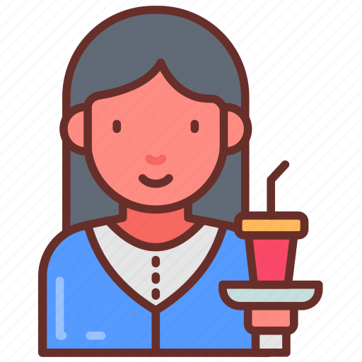 Waitress, head, servant, barista, professional, girl icon - Download on Iconfinder